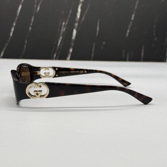 NEW GG1661S 002 GUCCI DARK HAVANA WOMEN GUCCI SUNGLASSES - Picture 8 of 14